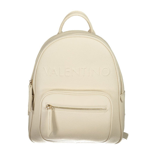 Mario Valentino Beige Polyurethane Women Backpack - ClickThatClicks 