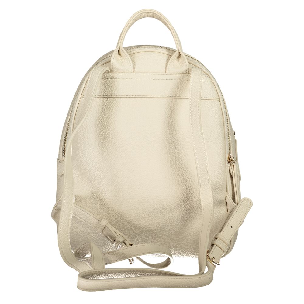 Mario Valentino Beige Polyurethane Women Backpack - ClickThatClicks 