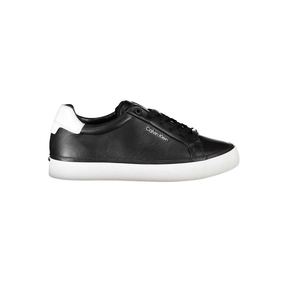 Calvin Klein Black Leather Women Sneaker - ClickThatClicks 