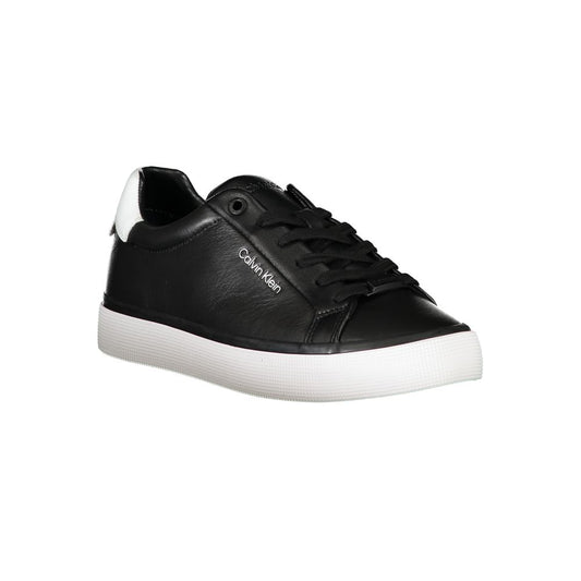 Calvin Klein Black Leather Women Sneaker - ClickThatClicks 