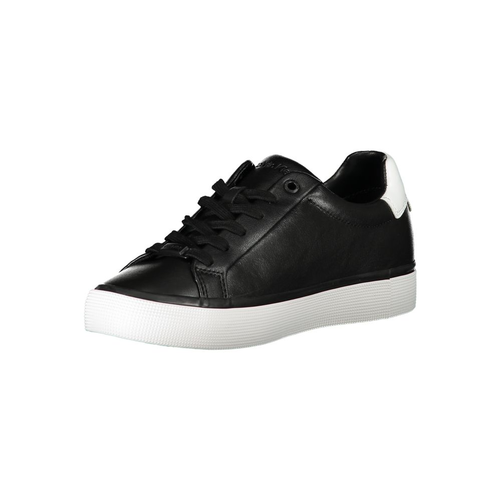 Calvin Klein Black Leather Women Sneaker - ClickThatClicks 