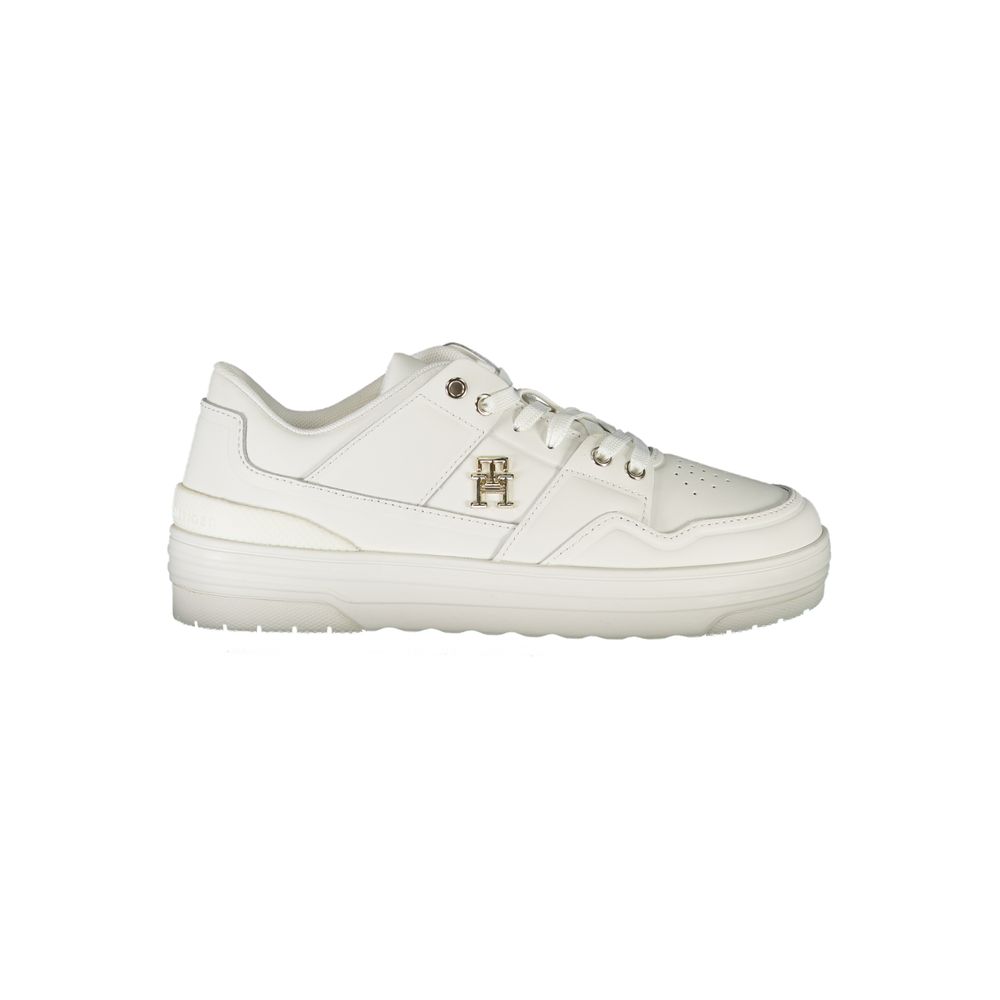 Tommy Hilfiger White Leather Women Sneaker - ClickThatClicks 