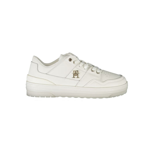 Tommy Hilfiger White Leather Women Sneaker - ClickThatClicks 