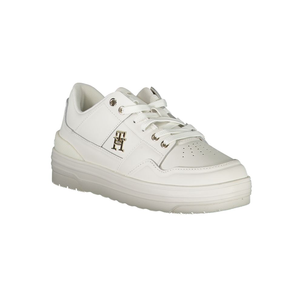 Tommy Hilfiger White Leather Women Sneaker - ClickThatClicks 