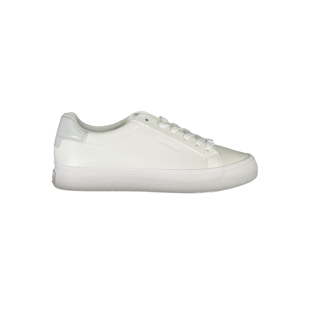 Calvin Klein Bianco Pelle Women Sneaker - ClickThatClicks 