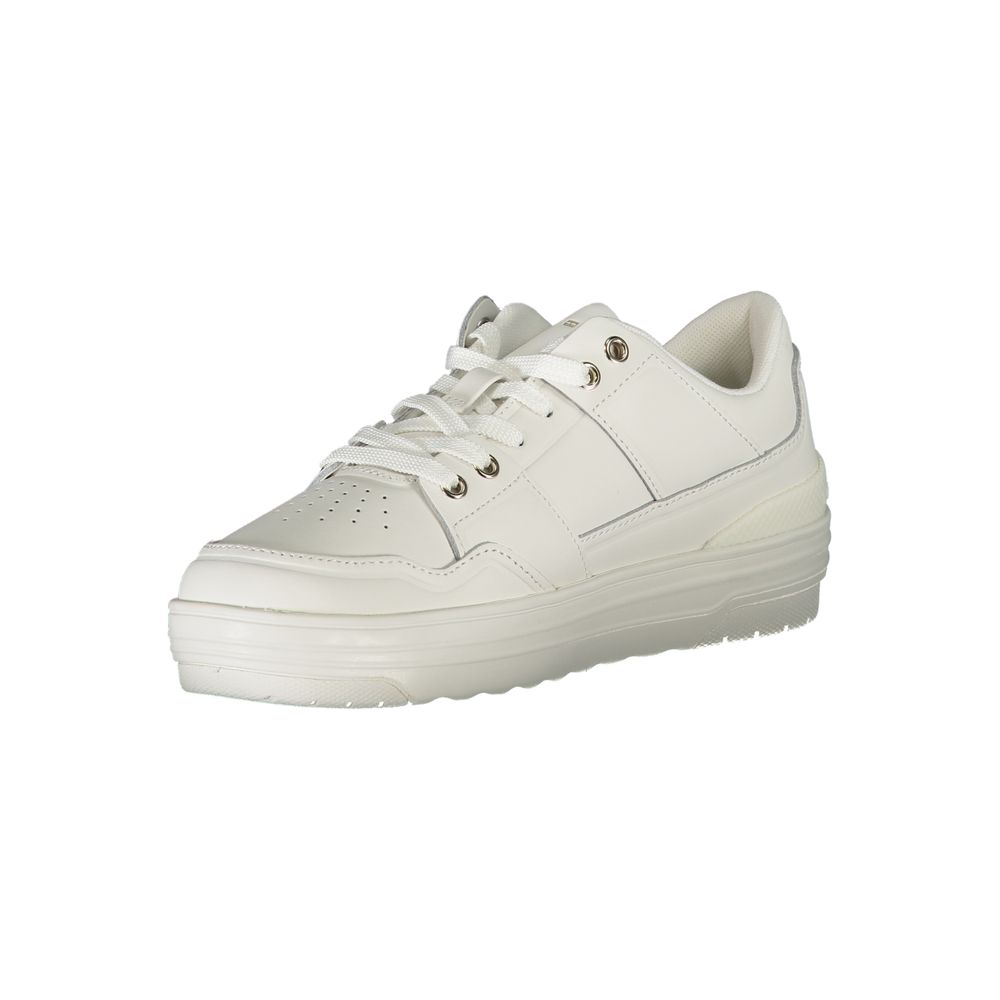 Tommy Hilfiger White Leather Women Sneaker - ClickThatClicks 