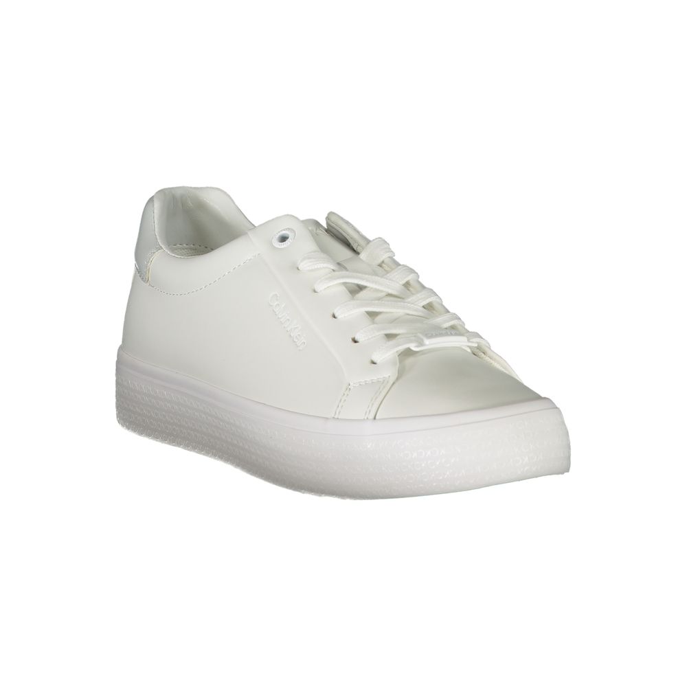 Calvin Klein Bianco Pelle Women Sneaker - ClickThatClicks 