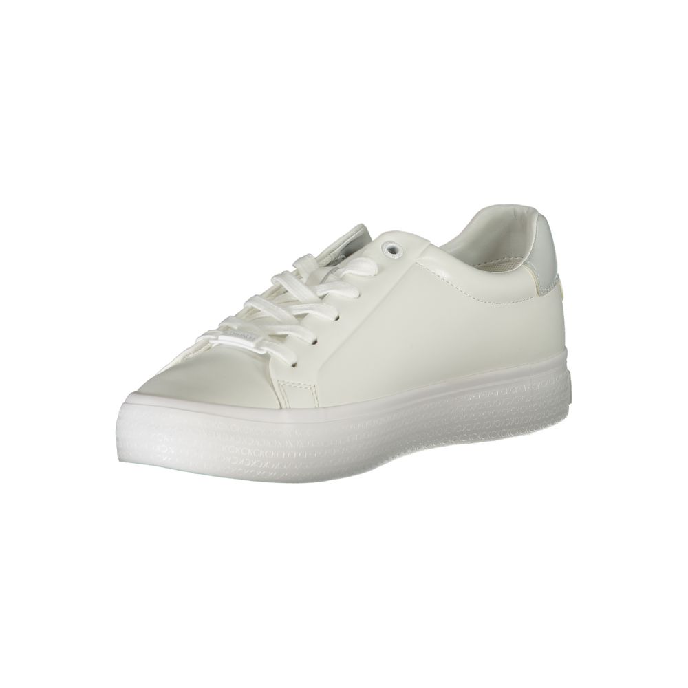 Calvin Klein Bianco Pelle Women Sneaker - ClickThatClicks 
