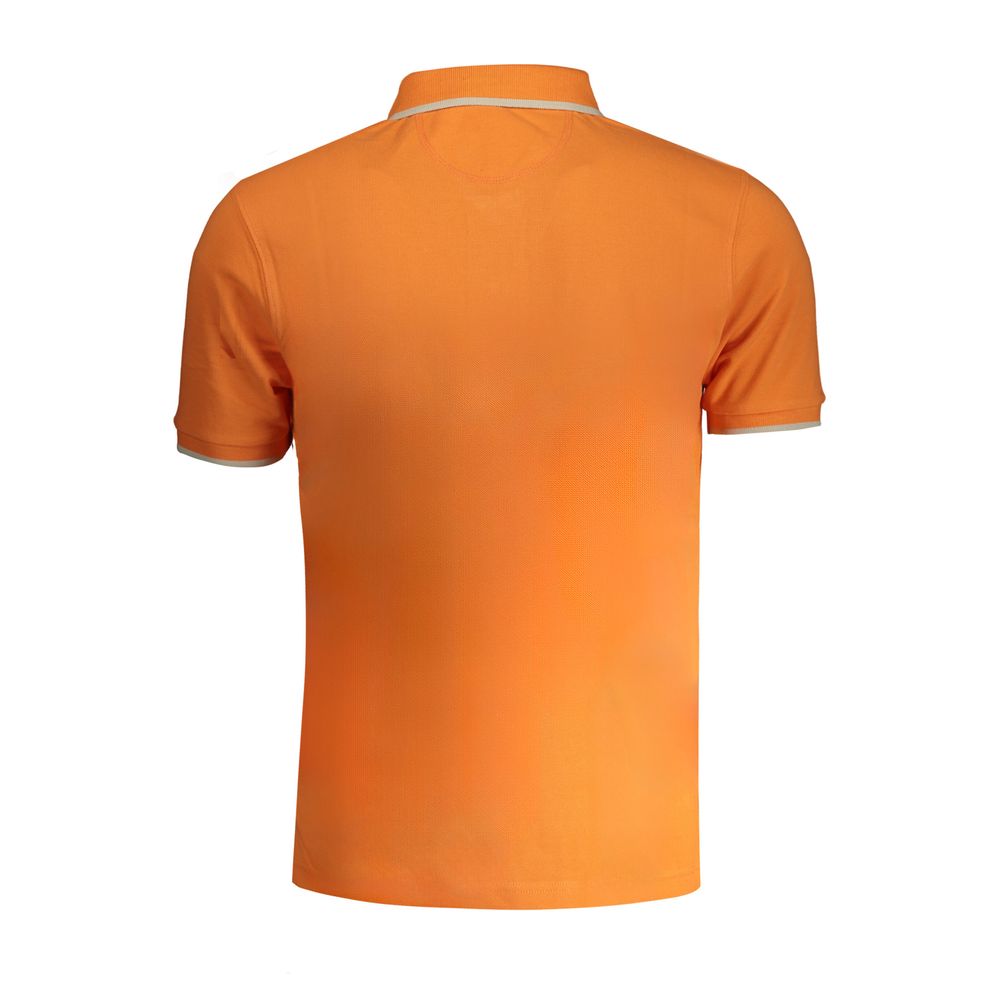 La Martina Arancione Cotton Men Polo Shirt - ClickThatClicks 