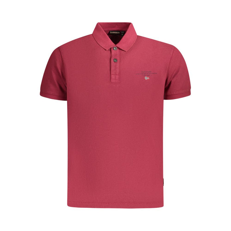 Napapijri Red Cotton Men Polo Shirt