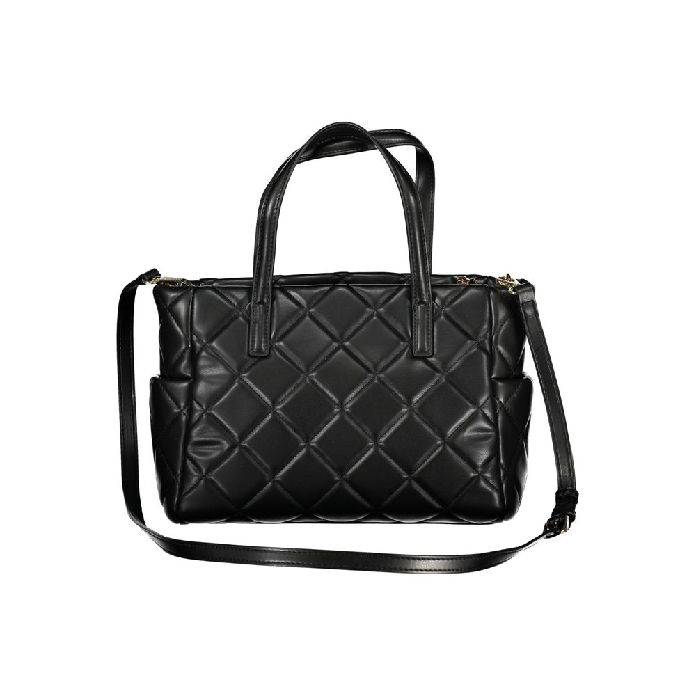 Mario Valentino Black Polyurethane Women's Handbag - ClickThatClicks 