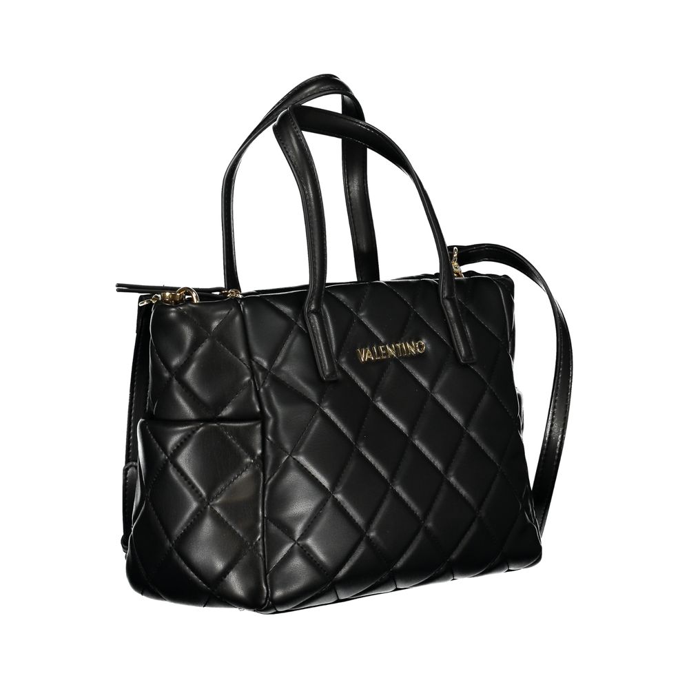 Mario Valentino Black Polyurethane Women's Handbag - ClickThatClicks 