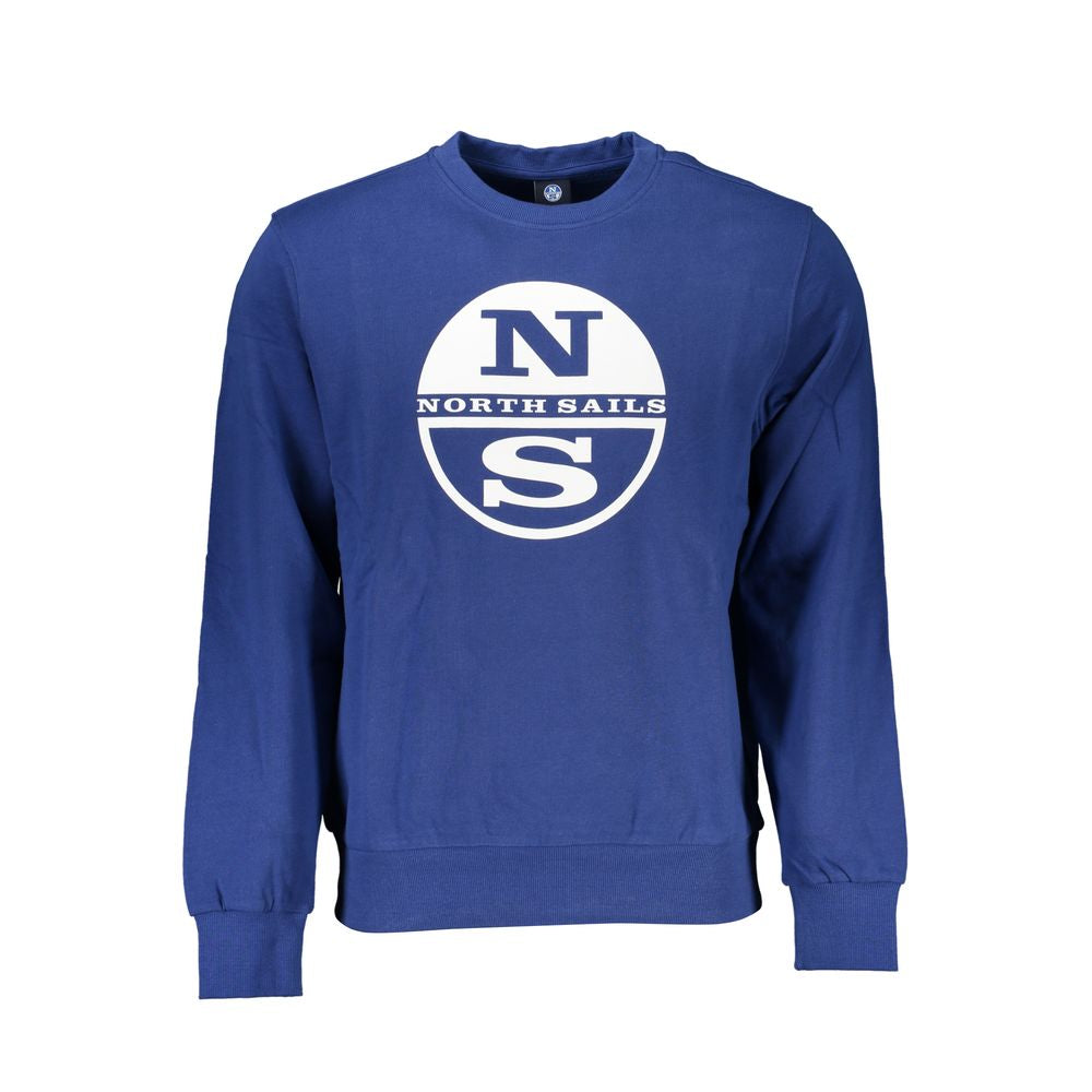 North Sails Blue Cotton Men's Sweatshirt - ClickThatClicks 