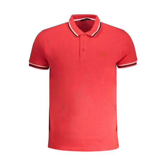 Cavalli Class Red Cotton Men Polo Shirt - ClickThatClicks 