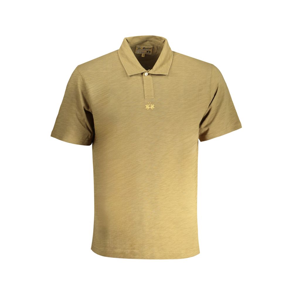 La Martina Verde Cotton Men Polo Shirt - ClickThatClicks 