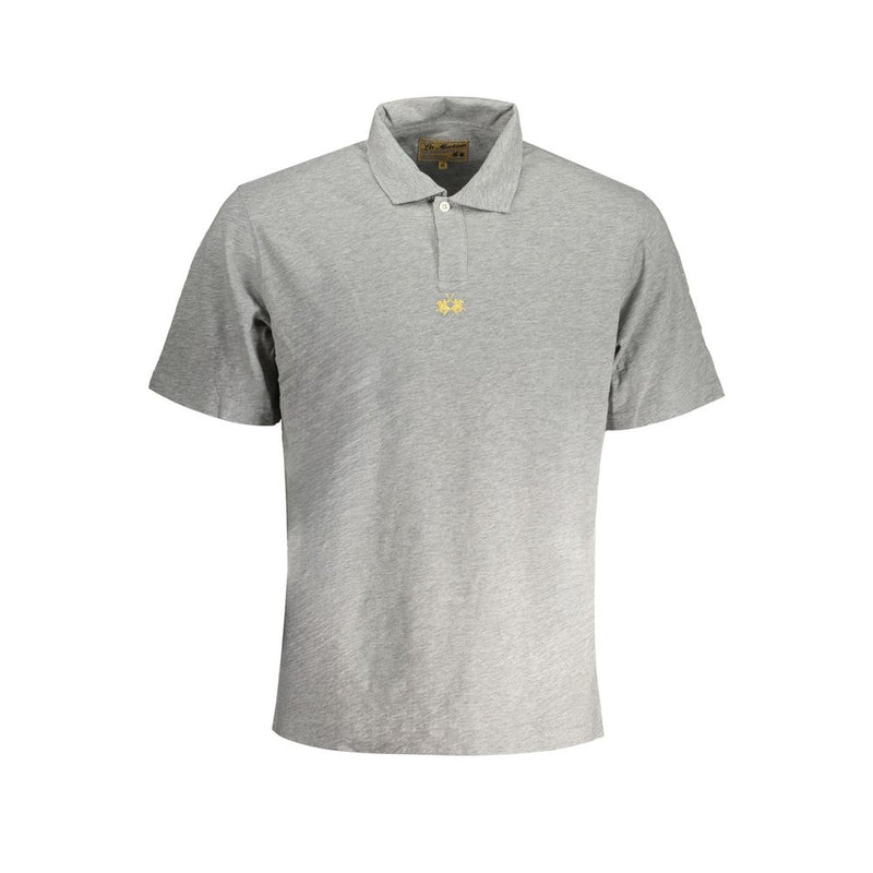 La Martina Brown Cotton Men Polo Shirt