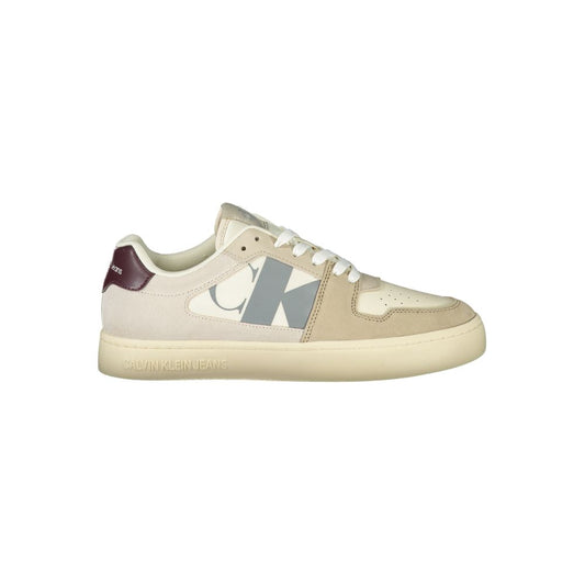 Calvin Klein Beige Polyurethane Men Sneaker - ClickThatClicks 