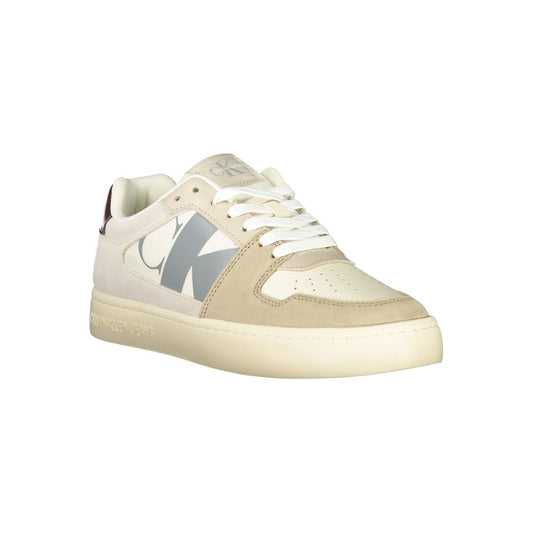 Calvin Klein Beige Polyurethane Men Sneaker - ClickThatClicks 