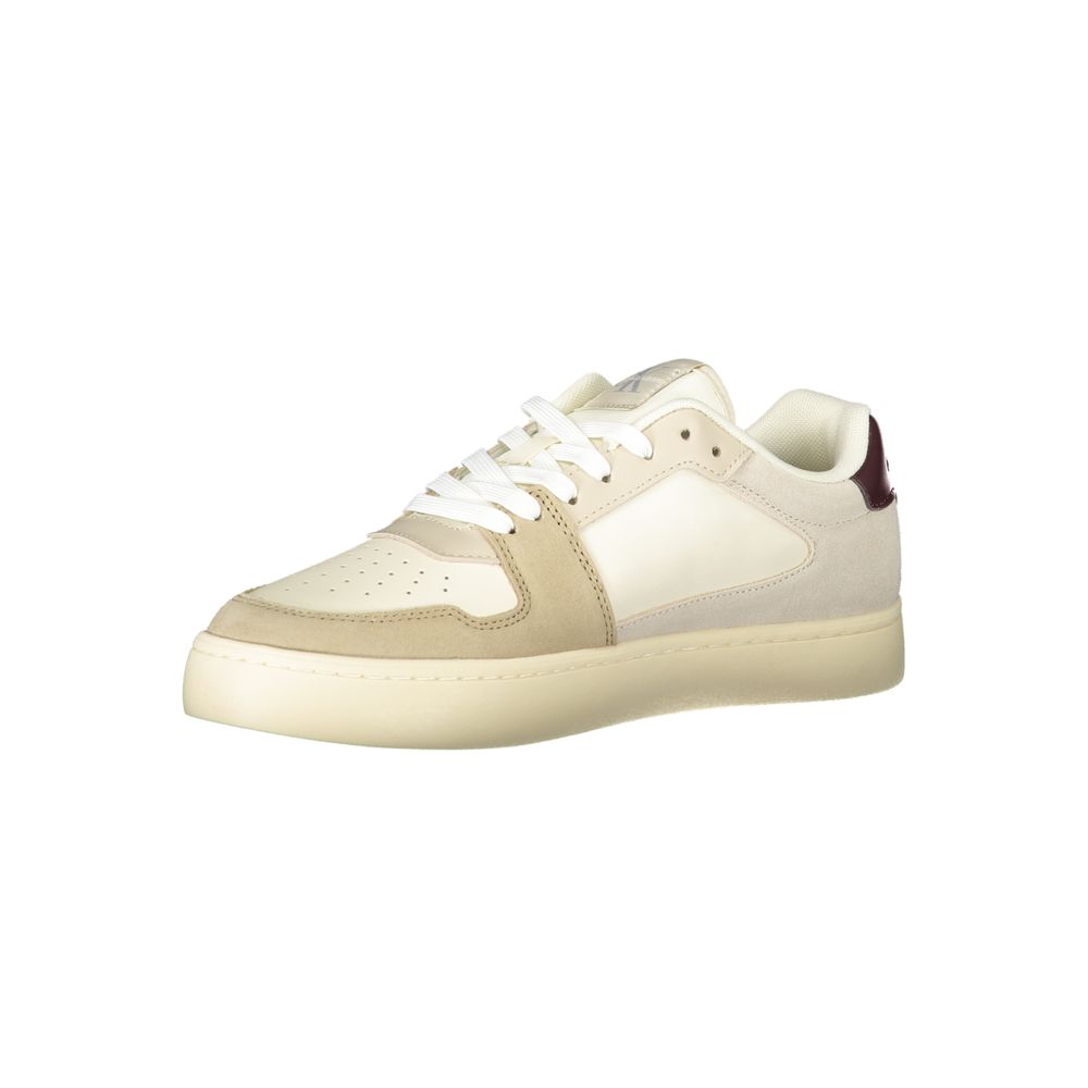 Calvin Klein Beige Polyurethane Men Sneaker - ClickThatClicks 