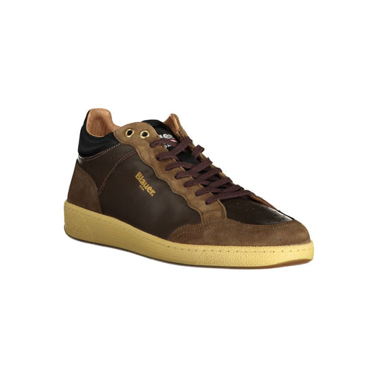 Blauer Marrone Leather Men Sneaker - ClickThatClicks 