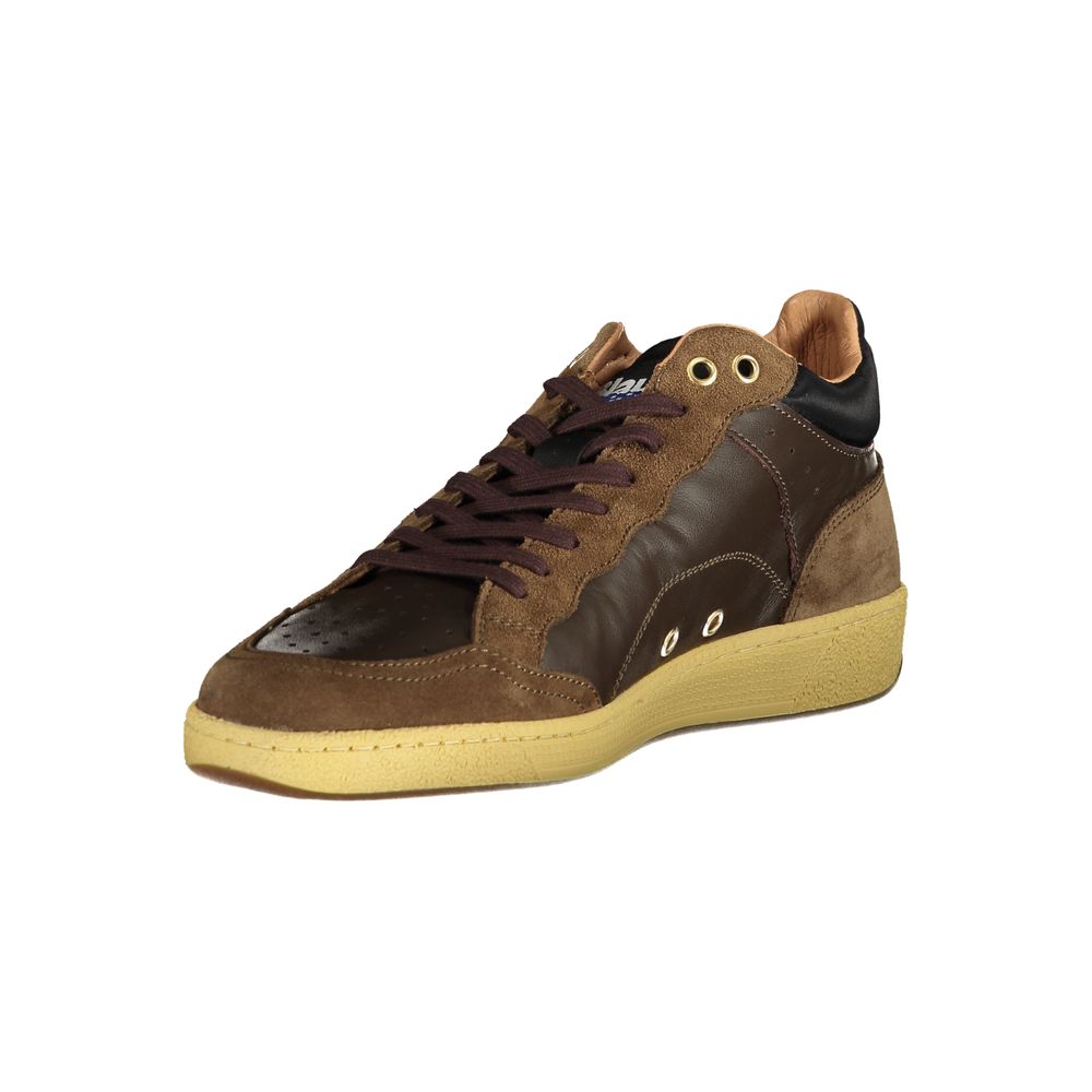 Blauer Marrone Leather Men Sneaker - ClickThatClicks 