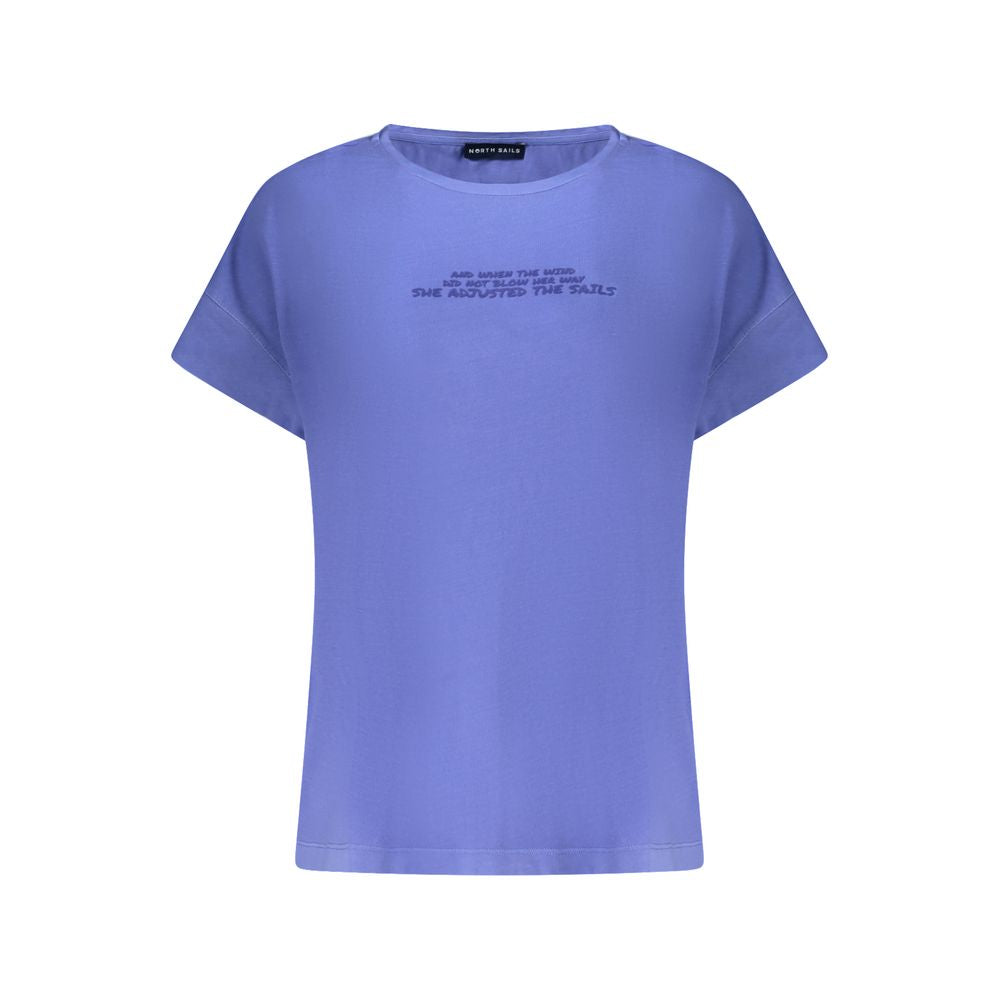 North Sails Blue Cotton Women T-Shirt - ClickThatClicks 