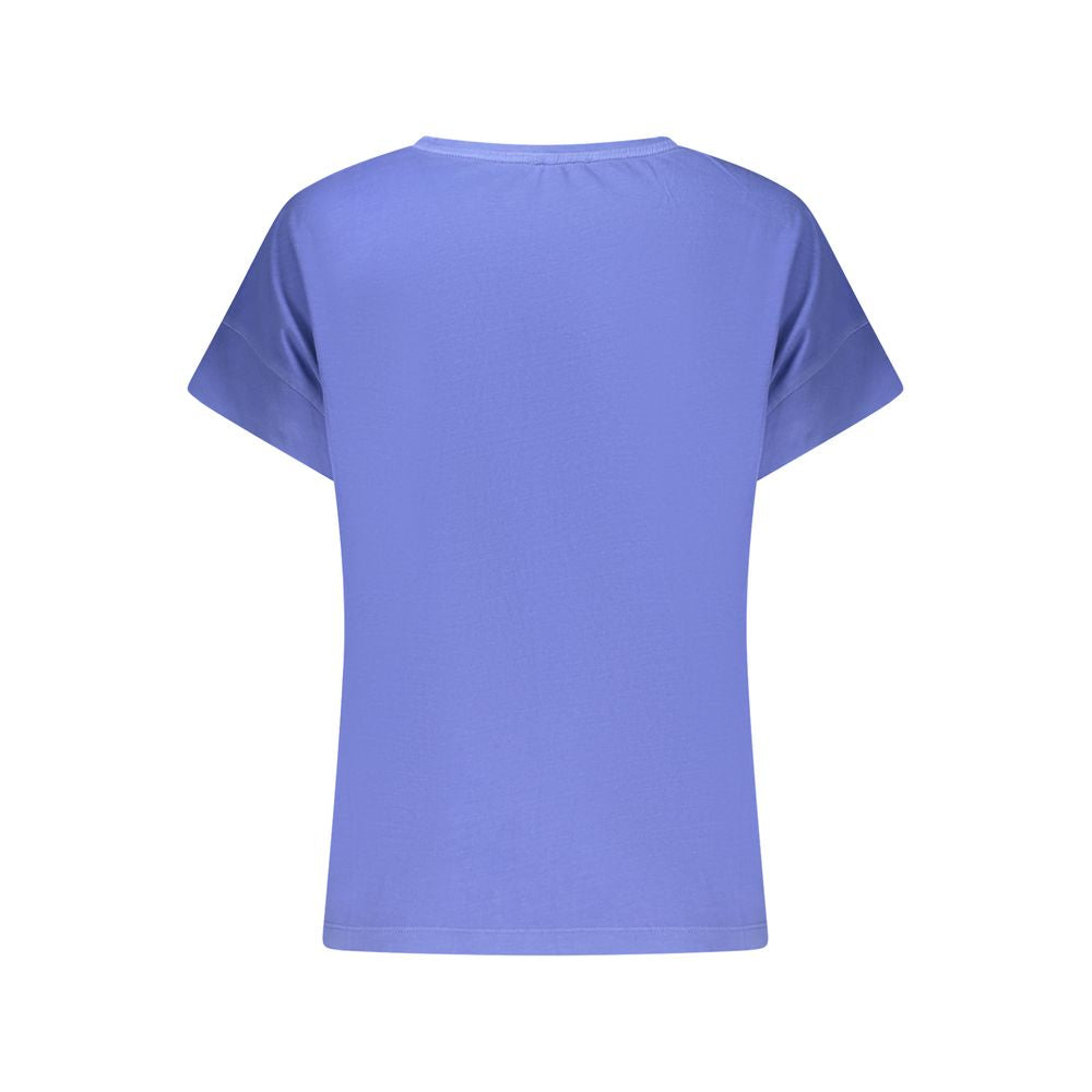 North Sails Blue Cotton Women T-Shirt - ClickThatClicks 