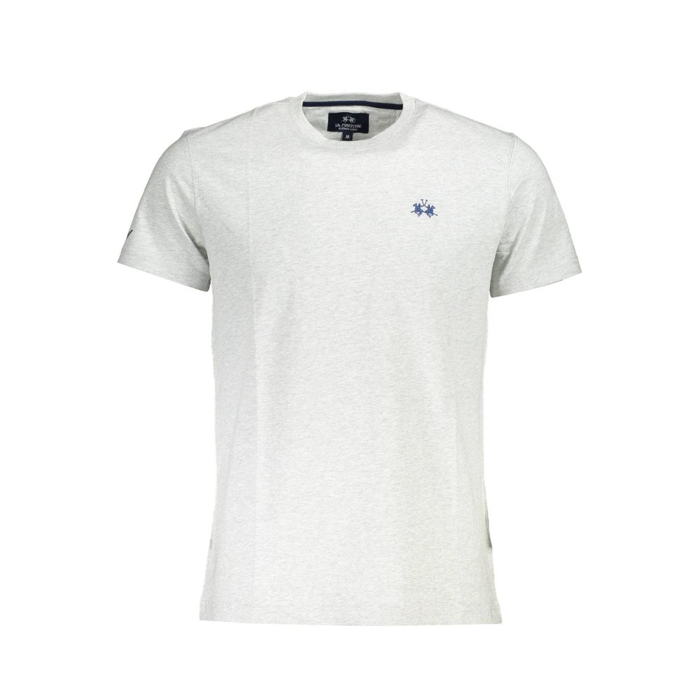 La Martina Grigio Cotton Men T-Shirt - ClickThatClicks 