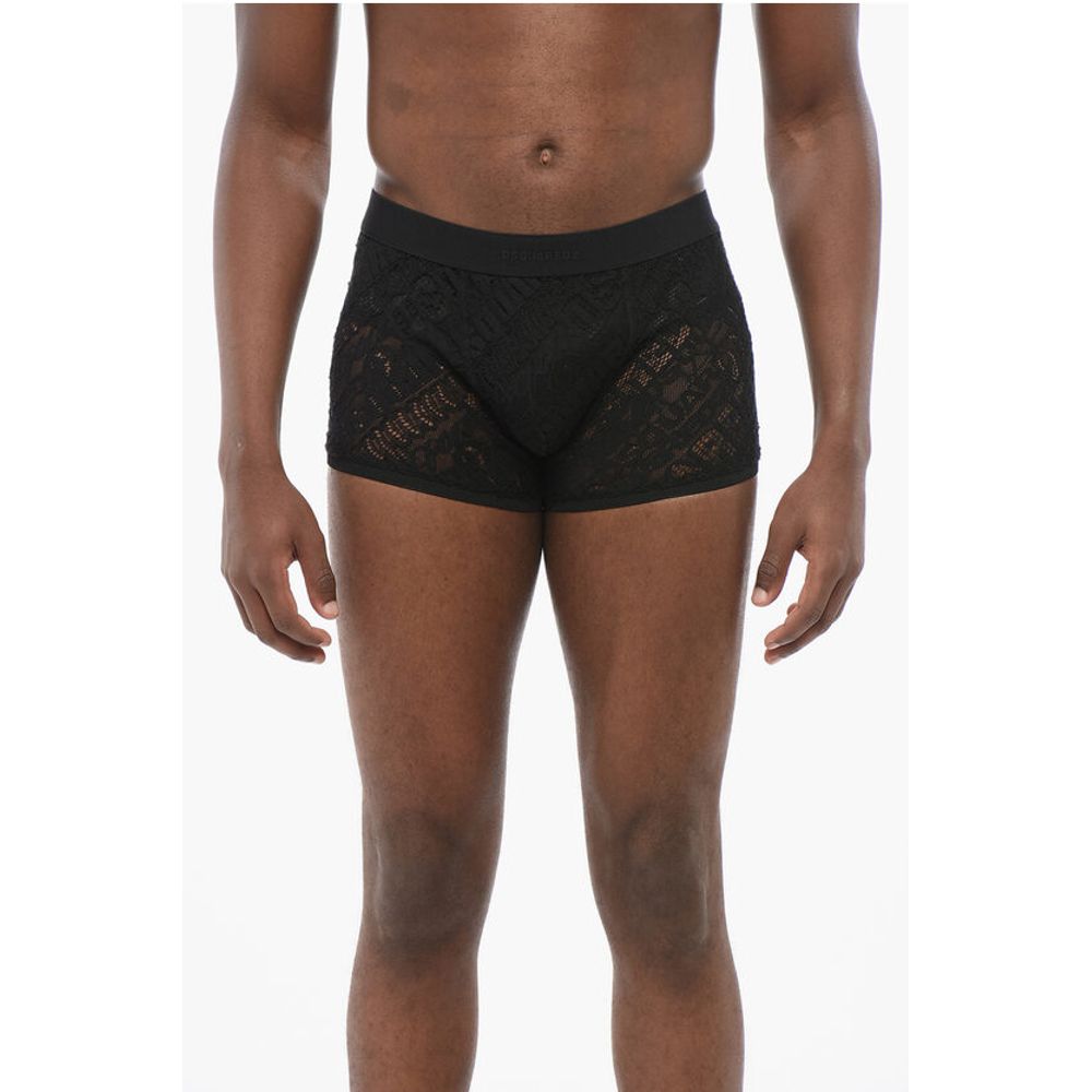 Dsquared² Lace Boxer with Ton-sur-ton Waistband