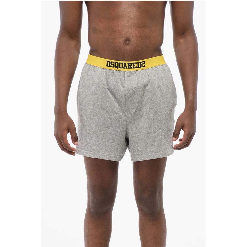 Dsquared² Stretch Cotton Boxer with Logoed Waistband