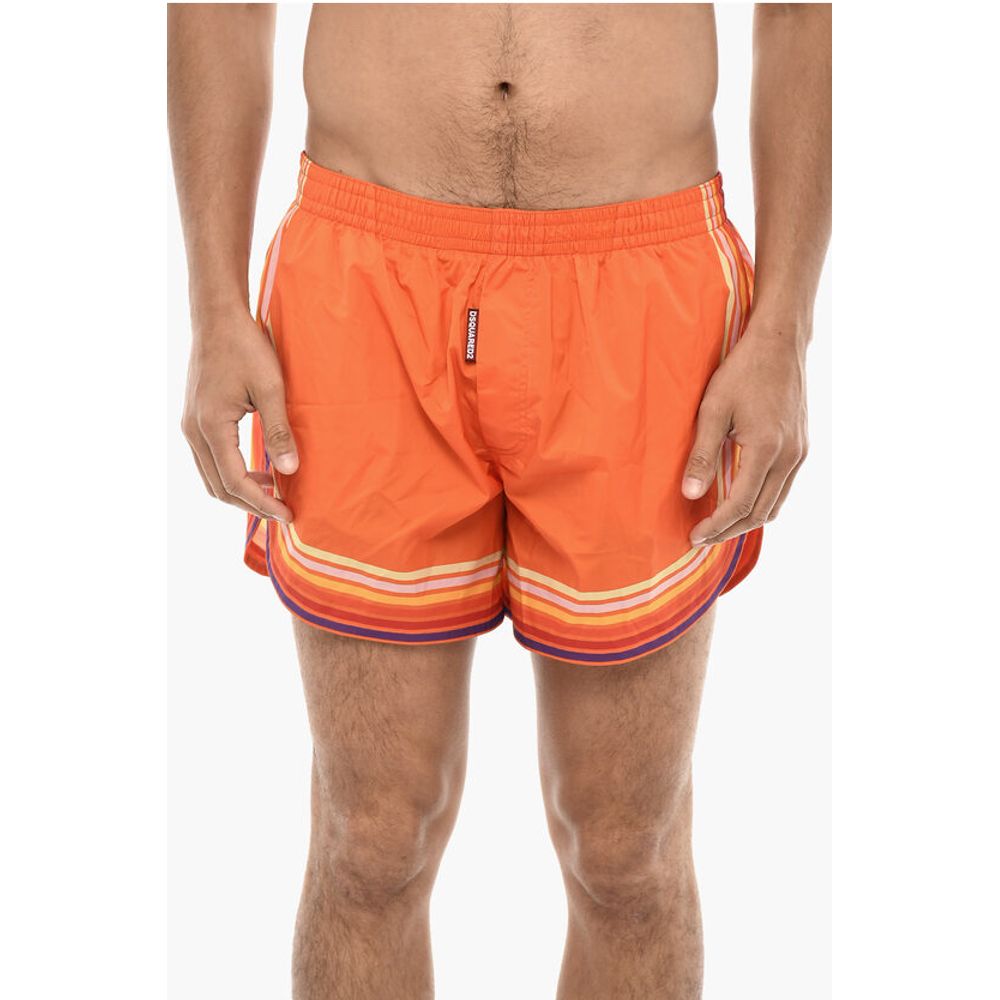 Dsquared² Striped Print Swim Shorts