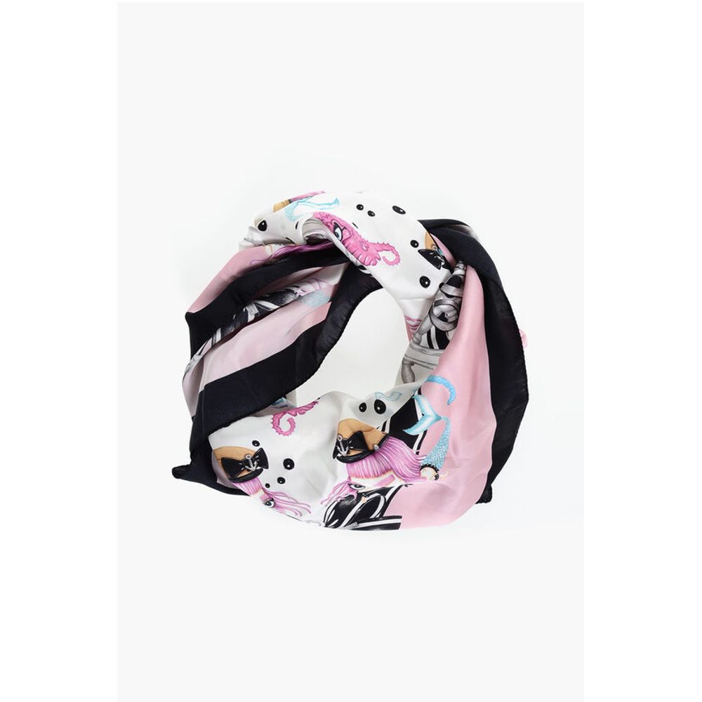 Dsquared² Mermaids Patterned Silk Foulard