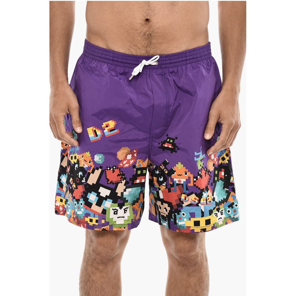 Dsquared² Printed PIXEL Swim Shorts