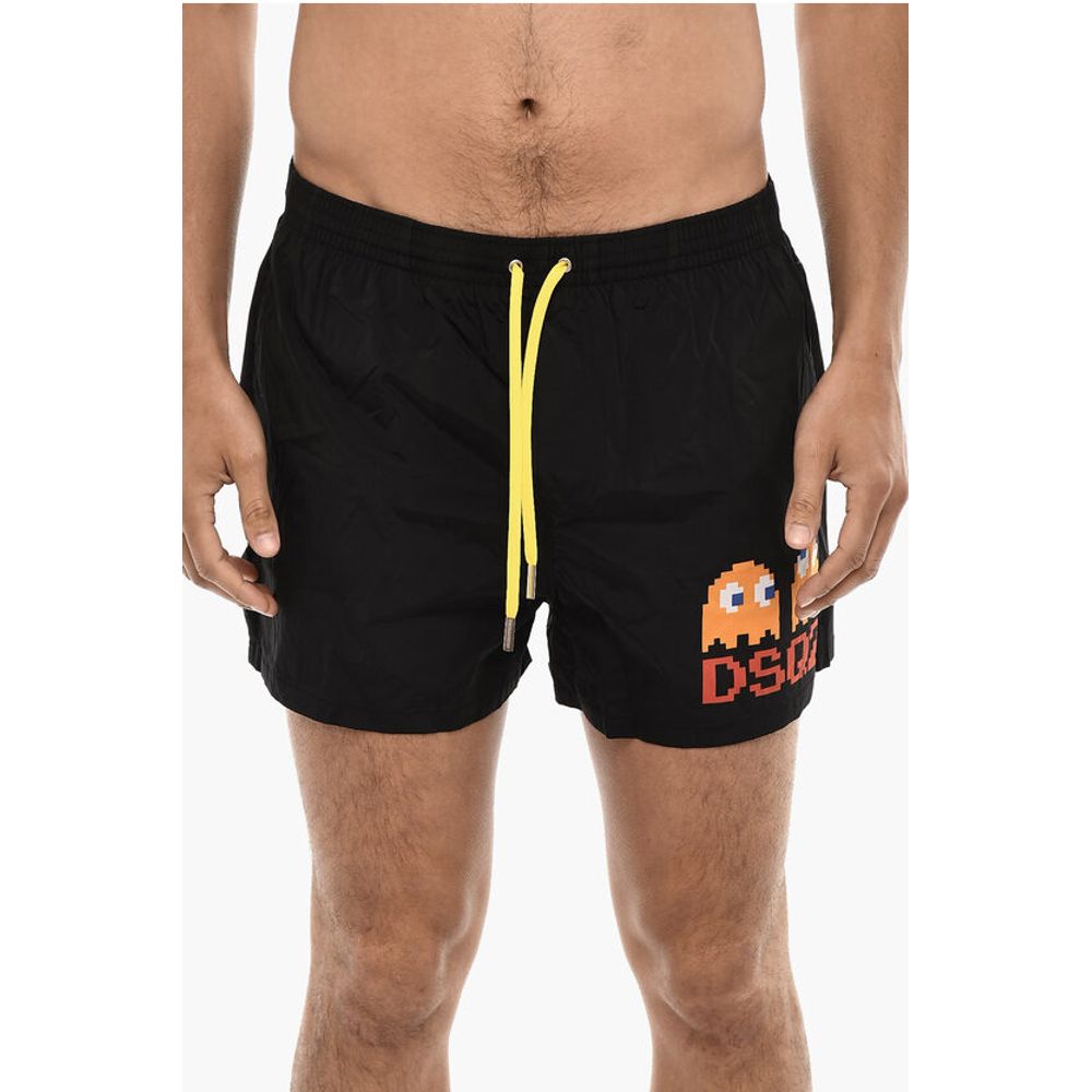 Dsquared² Printed PACMAN Swimshorts With Dawstrings