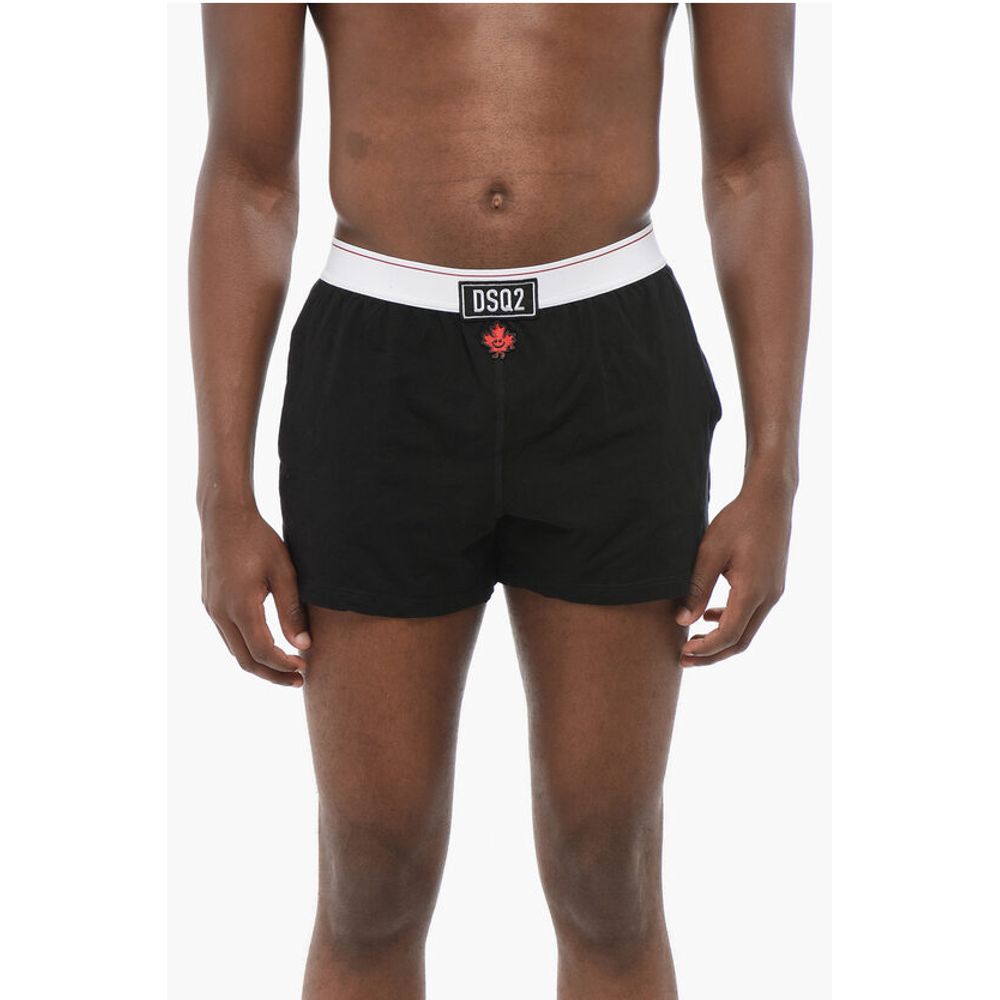 Dsquared² Stretch Cotton Boxer with Patch Detail