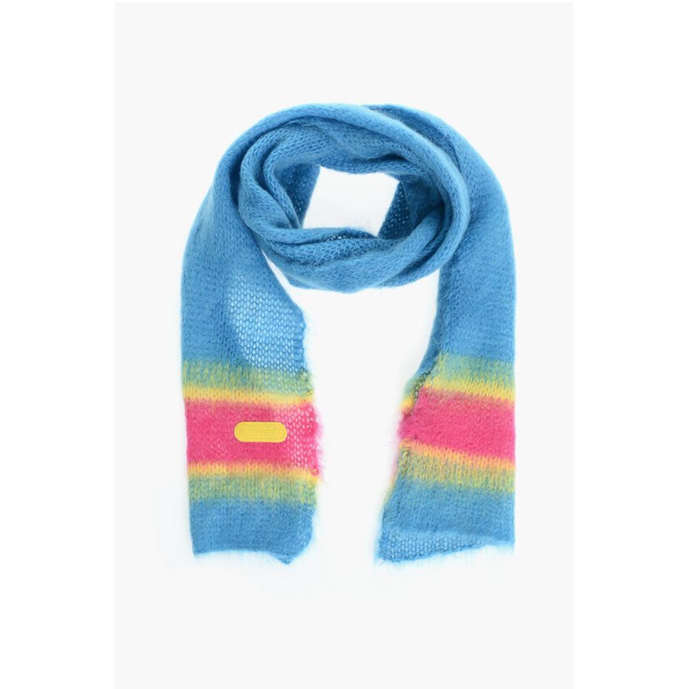 Dsquared² Mohair Blend Scarf with Contrasting Detail