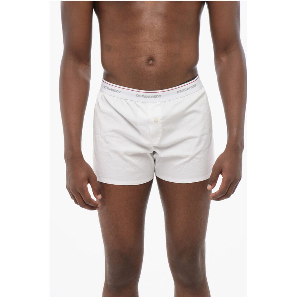 Dsquared² Popeline Boxer with Logoed Waistband
