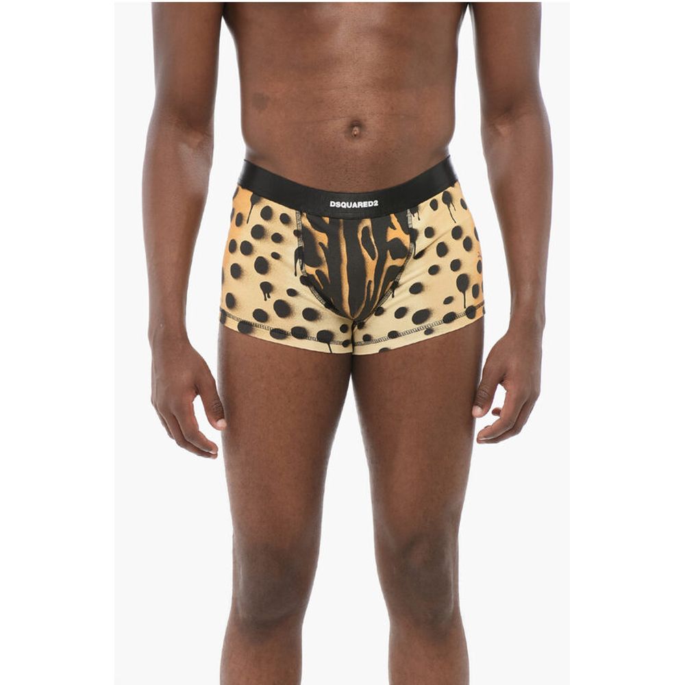 Dsquared² Animal Patterned Cotton Blend Boxer