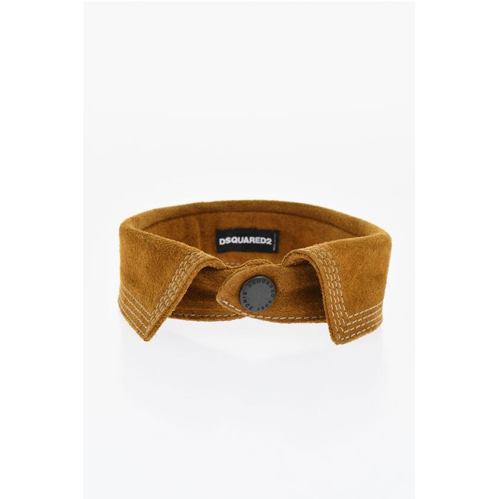 Dsquared² Suede Leather Removable Collar