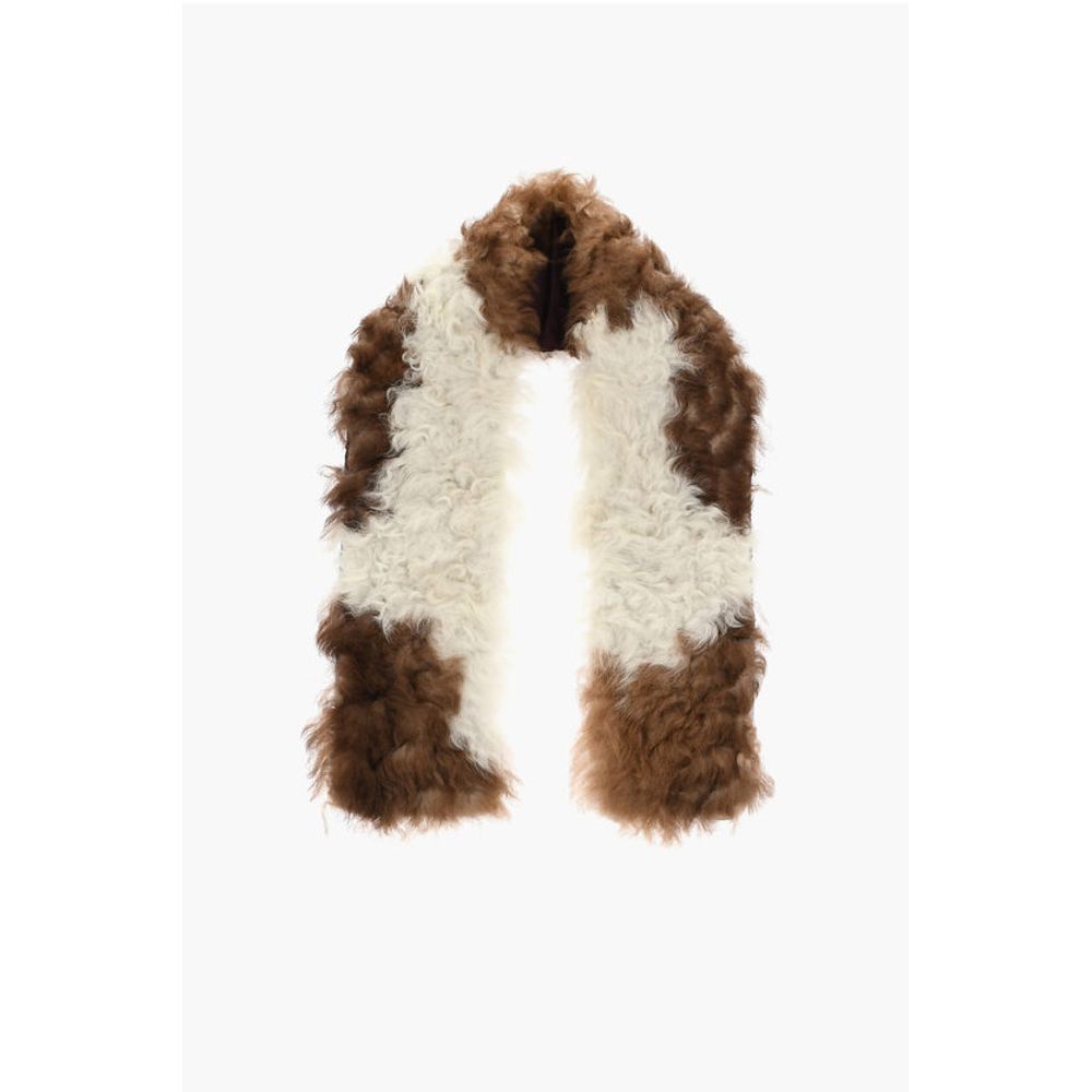 Dsquared² Two-Tone Fur Scarf with Silk Inner