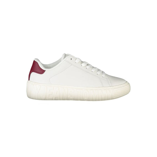 Tommy Hilfiger White Leather Women Sneaker - ClickThatClicks 