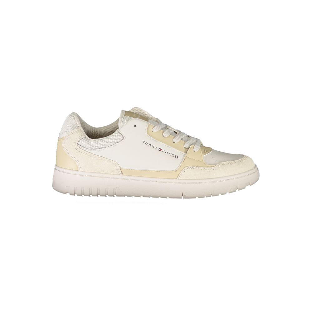 Tommy Hilfiger Beige Polyurethane Men Sneaker - ClickThatClicks 