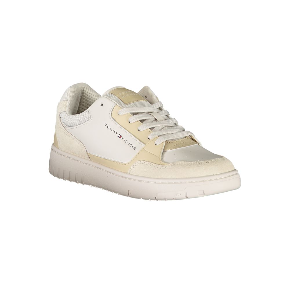 Tommy Hilfiger Beige Polyurethane Men Sneaker - ClickThatClicks 