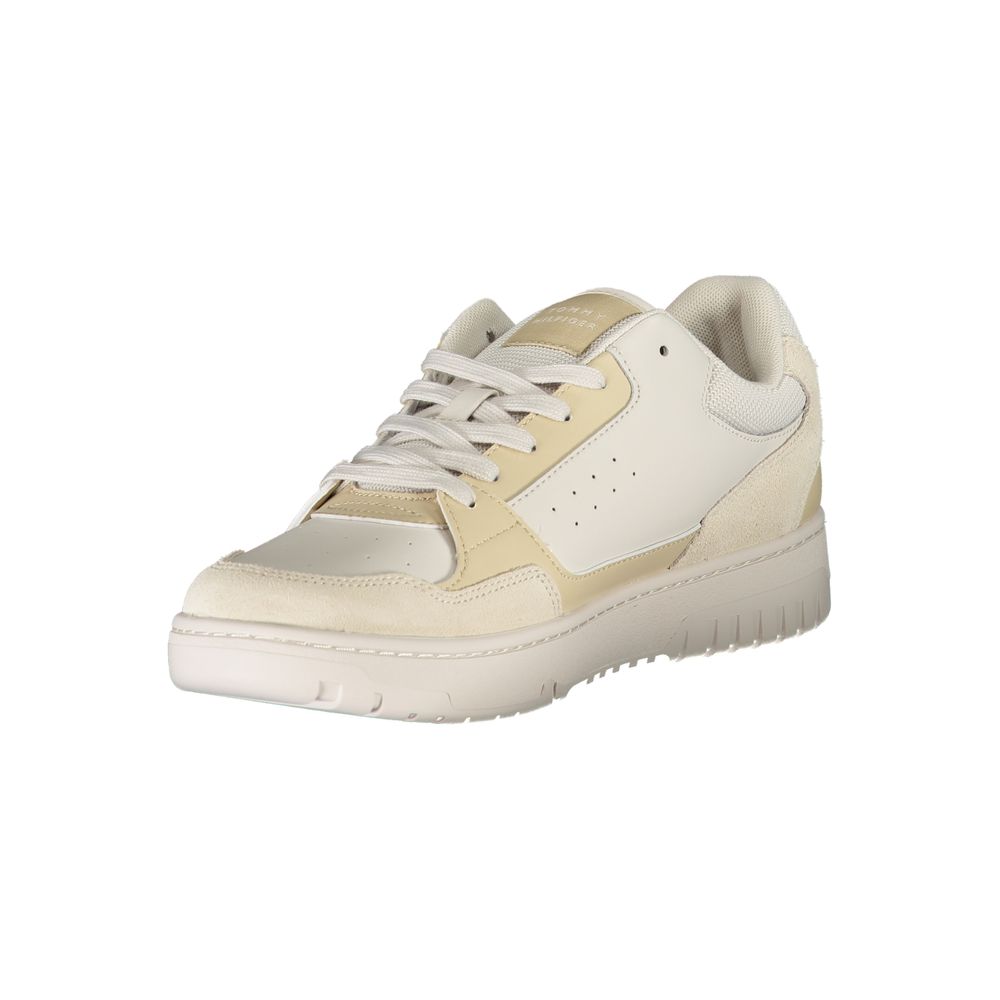 Tommy Hilfiger Beige Polyurethane Men Sneaker - ClickThatClicks 