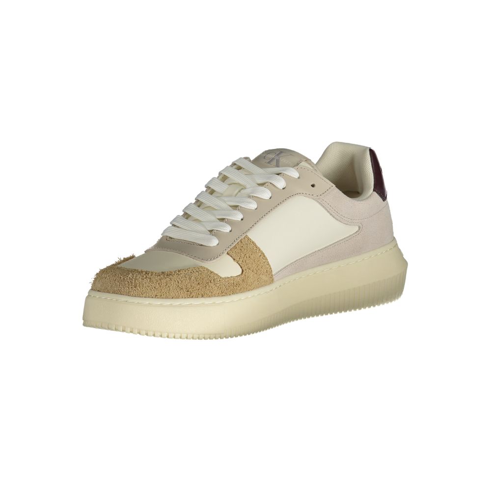 Calvin Klein Beige Polyurethane Men Sneaker - ClickThatClicks 