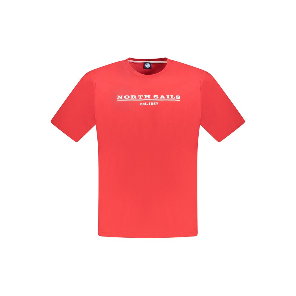 North Sails Red Cotton Men T-Shirt - ClickThatClicks 