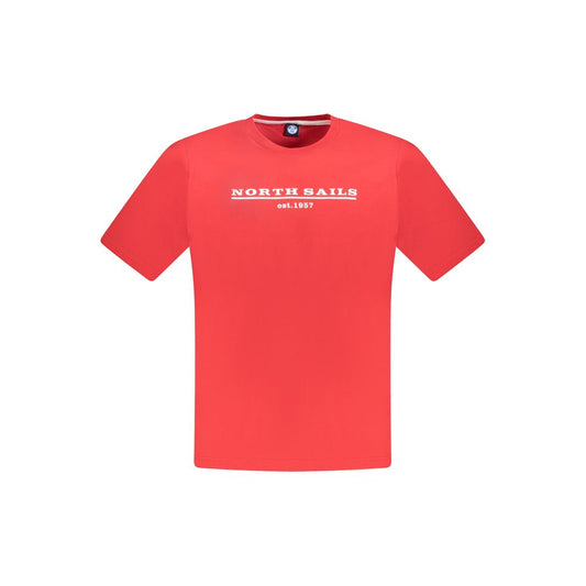 North Sails Red Cotton Men T-Shirt - ClickThatClicks 