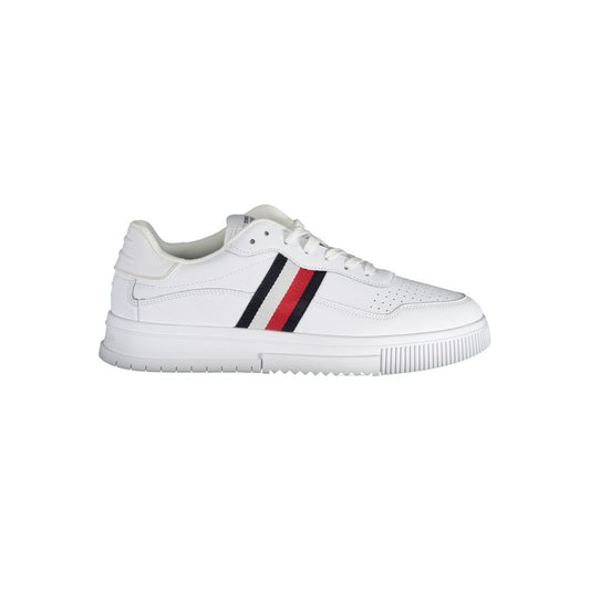 Tommy Hilfiger White Leather Men Sneaker - ClickThatClicks 