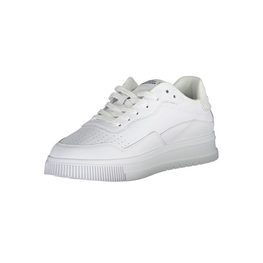 Tommy Hilfiger White Leather Men Sneaker - ClickThatClicks 
