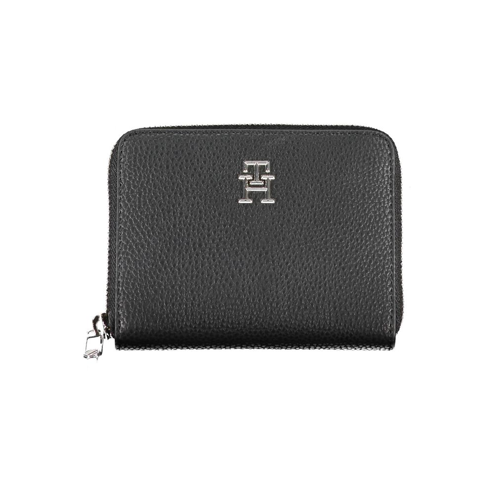 Tommy Hilfiger Black Polyurethane Women Wallet - ClickThatClicks 